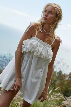 Free People NWT White Have A Thing For You Mini Dress. Size Medium thumbnail 5