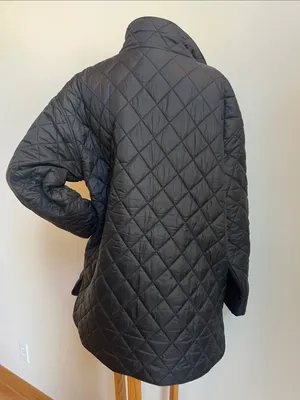 Quilted Black Women's Coat XL thumbnail 2