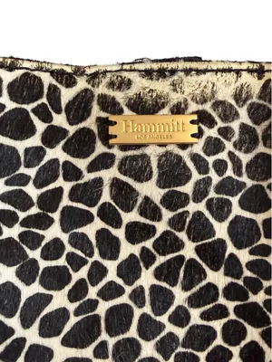 Hammitt Oliver Medium Dapple Calf Hair Leather Tote Black White Studded thumbnail 6