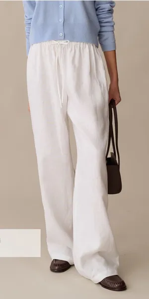 NWT Few Moda Paloma Linen Pant size XS white drawstring CAARA Tibi thumbnail 1