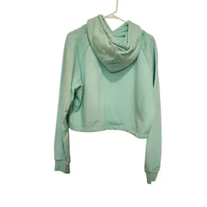 Women's Best Mint Green Athleisure Pullover Cropped Hoodie Sweatshirt Large thumbnail 2