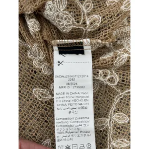 Y2k Sheer Mesh Floral Blouse Long Sleeve Embroidered Women XL Floral Cottagecore thumbnail 9