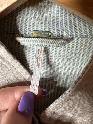 Free People Linen Blend Beige Utility Jacket Size XS thumbnail 4