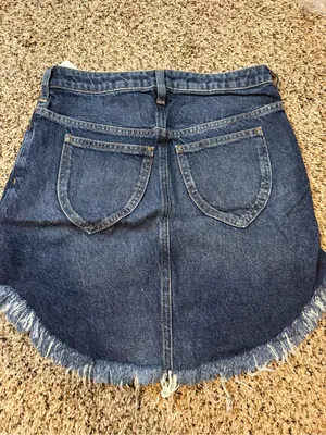 We The Free Free People Bailey Denim Mini Skirt - Dark Wash thumbnail 3