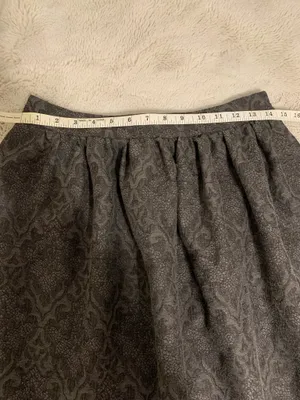 Zara Woman Gray Floral Damask Circle Mini Skirt Sz M thumbnail 5