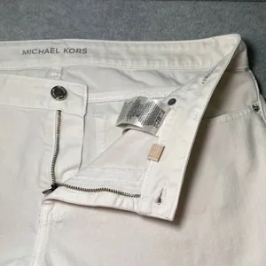 Michael Kors Skinny Jeans Women Size 10 White Stretch Denim Mid Rise Casual‎ EUC thumbnail 4