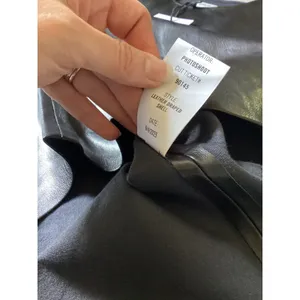 Agolde Corrine Tee Leather Draped Shell Top Black Detox A7440-1287 Women S NEW thumbnail 6