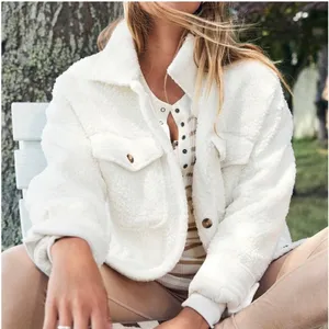 Aerie Dream Sherpa Shacket Jacket Shirt in Cream. Size Large thumbnail 3