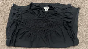 Black detailed J.CREW Dressy Blouse thumbnail 3