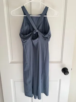 Patagonia Seabrook Cross Back Active Dress Built In Shelf‎ Bra Gray S thumbnail 2
