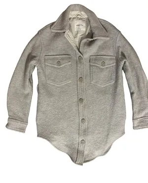 Wilfred Light Gray Button-Down Women's Shacket thumbnail 1