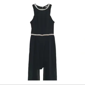 High Low Black Dress With Rhinestone Neckline S/M thumbnail 2