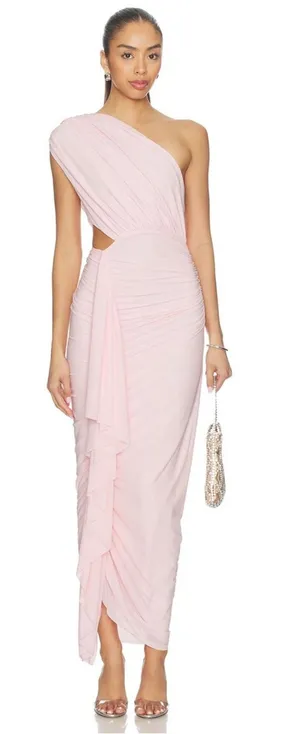 Revolve Superdown Juliet Midi Dress in Baby Pink thumbnail 1