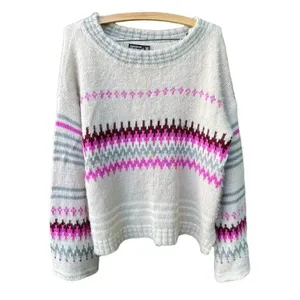 Solutions size L Fair Isle oversized casual sweater Pink Size L thumbnail 5
