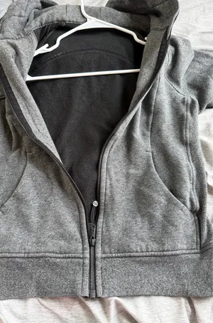 Lululemon Women's Scuba Full-Zip Hoodie Heathered Gray 8 Cozy Athleisure Yoga thumbnail 6