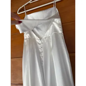 Lulus Lovely Endearment White Satin Sleeveless Backless Maxi Dress Bride Medium thumbnail 6