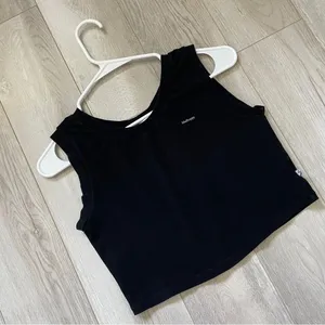 Madhappy Crop Tank Top logo womens Black (medium) basic athleisure streetwear thumbnail 1