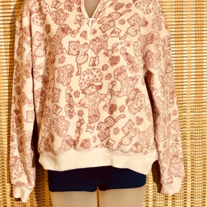 Strawberry Shortcake fuzzy soft quarter zip fleeced sweater pullover sweatshirt thumbnail 5