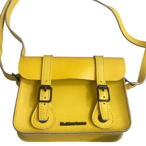 Dr Martens 7 Inch Yellow Leather Satchel Mini Crossbody Bag Buckle Accent thumbnail 1