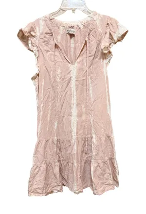 KNOX ROSE Pink Tie Dye Tiered Ruffle Sleeve Mini Dress XXL‎ thumbnail 1