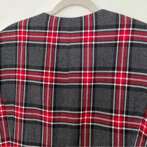 Nine West plaid over coat/blazer in size 16 red gray white thumbnail 5