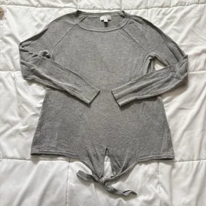 14th & Union Womens Size Small Gray Long Sleeve Sweater‎ Blouse Hippie Boho thumbnail 1