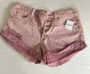 Free People Mauve‎ Swoon Jean Shorts Size 27 thumbnail 1