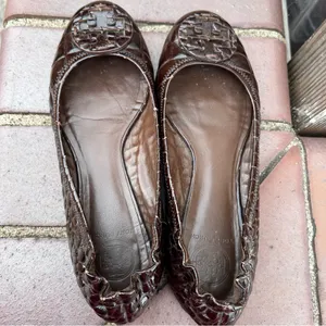 Tory Burch Briwn Patent Leather‎ Flat size 8.5 thumbnail 12