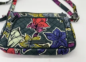 Vera Bradley Crossbody Bag Womens Small Multicolor Quilted Floral Zip Pockets thumbnail 1