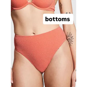 PINK by Victoria’s Secret Coral Sparkle Wave Bikini Swimsuit S/M thumbnail 6