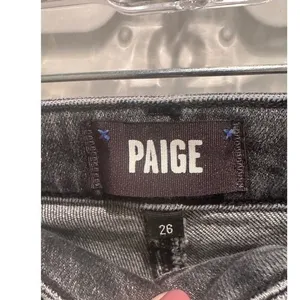 Paige Accent Straight Leg Jeans Ash Black Size‎ 26 Minimalist Capsule Denim thumbnail 3