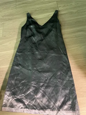 GAP Blue Satin V-Neck Midi Slip Dress thumbnail 1
