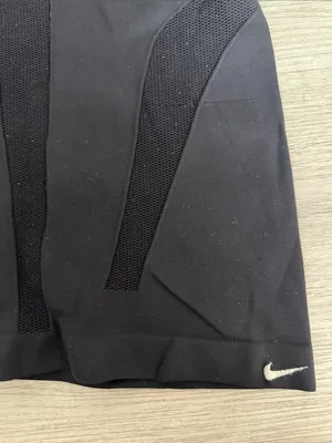 Nike Drifit Women's Black Short Sleeve Athletic Tee with Mesh Panels thumbnail 3