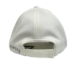 GSTQ NWT White Embroidered Logo Adjustable Strap Baseball Hat Cap One Size thumbnail 3