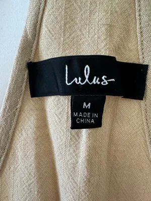 Lulus Women’s medium razorback beige summer tank thumbnail 3