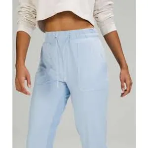 Lululemon Beyond the Studio Crop Blue Linen Womens Size 8 Dance Yoga thumbnail 9