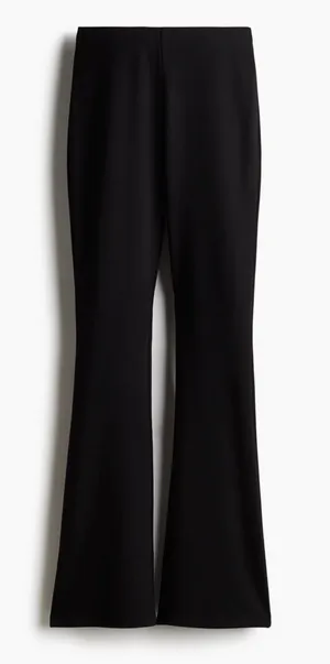 H&M Black Flare Dress Pants thumbnail 1