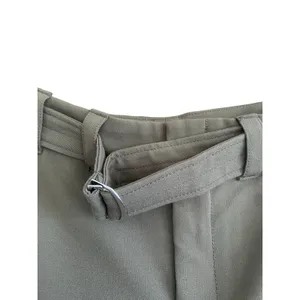Zara Cropped Olive Belted Culotte Trousers Size Small thumbnail 3