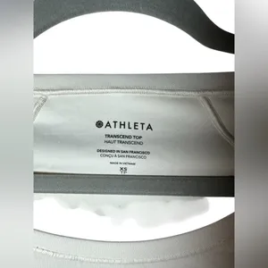 Athleta Transcend‎ Long Sleeve Crop Top cream Scoop Neck Size XS NWT thumbnail 5