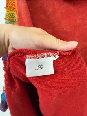 {L/XL} Greater Good Patchwork Rainbow Zip Jacket Red Size L thumbnail 8