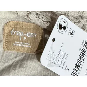 Free People Free-est Starlight Flowy‎ Crochet Maxi Dress Morning Oat Tan NWT S thumbnail 6