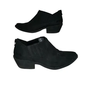 BLOWFISH‎ MALIBU Black Vegan Suede Low Block Heel Ankle Coastal Cowgirl Boot - 9 thumbnail 2