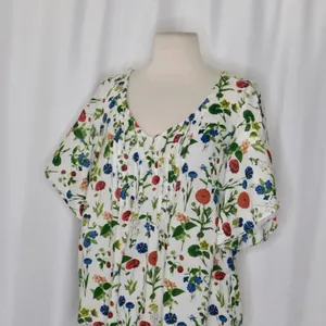 Anthropologie MAEVE Maya Floral Fluttered Top Blouse Strawberry Fruit Berries 2‎ thumbnail 7