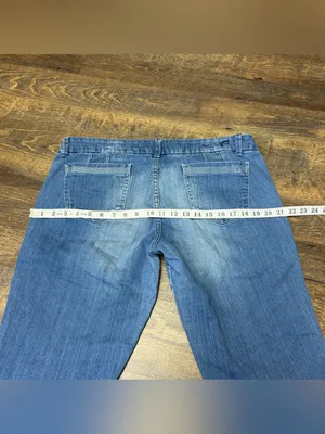 Vintage Y2K American Eagle Low Rise Bermuda Denim Jean Shorts Womens 14 Distress thumbnail 9