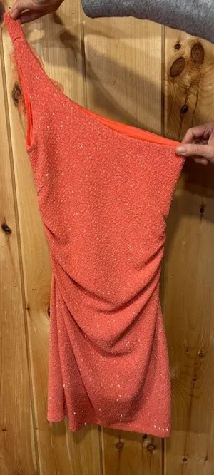 Emerald Sundae Coral Homecoming Dress thumbnail 2