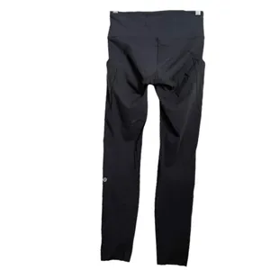 LULULEMON Athletica Fast And Free 7/8 Black Leggings Size 6 thumbnail 2