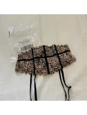 NWT Victoria’s Secret Lace Waist clincher Garter Hooks Xs/S Animal Print Floral thumbnail 6