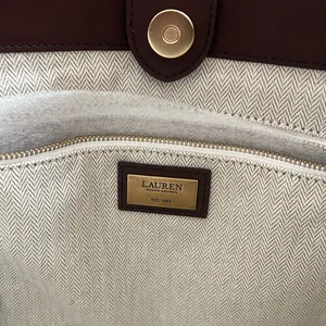 Lauren Ralph Lauren Leather Medium Witley Bucket Bag in Dark Mahogany, NEW $395 thumbnail 13