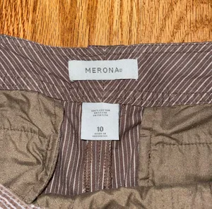 Low Rise Pinstripe Pants Brown Size 10 thumbnail 3