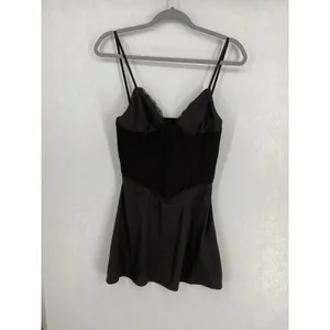 Tiger Mist Womens Mini Dress Black Corset Lace Trim Sleeveless Size S thumbnail 2
